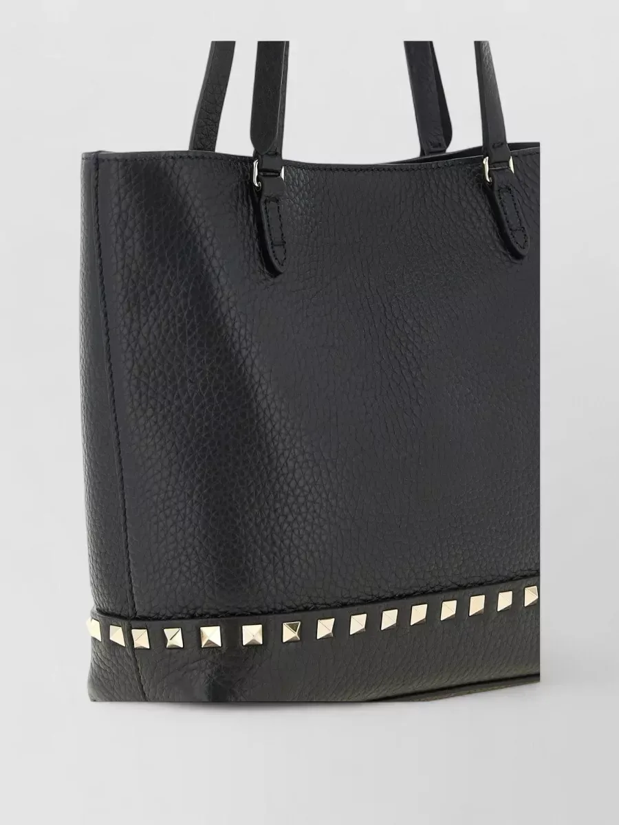 Valentino Garavani Rockstud Small Tote in Black, photo 2