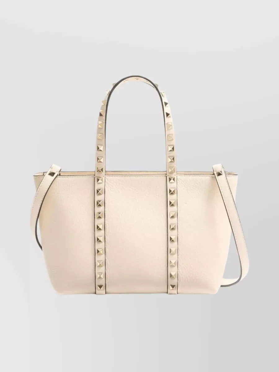 Valentino Garavani Rockstud Spike Small Tote Bag in Calf Leather