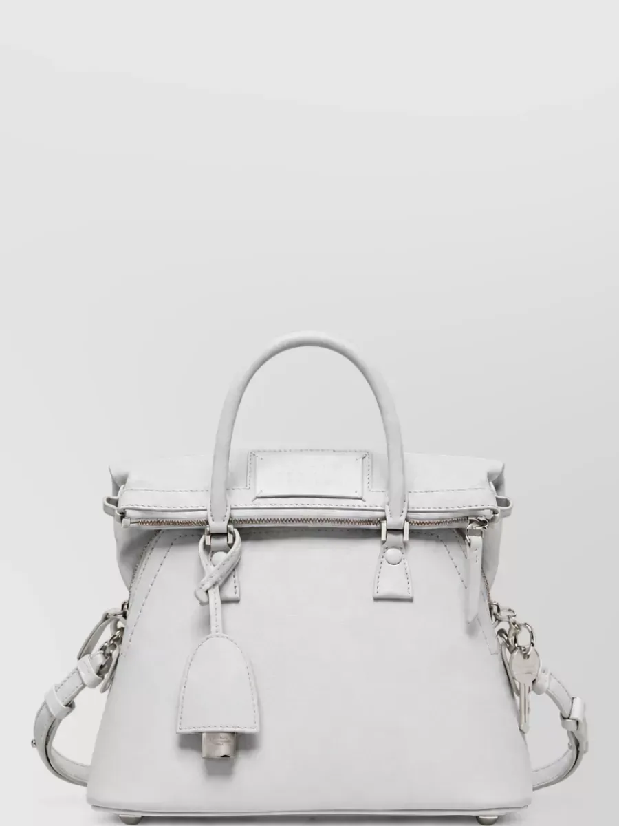 Maison Margiela Leather Tote in Light Grey, photo 1