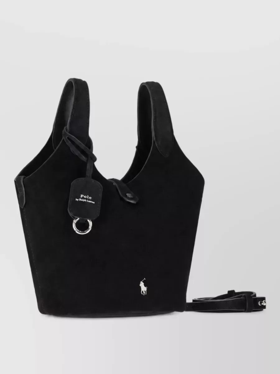 Ralph Lauren Leather Crossbody in nero, foto 1