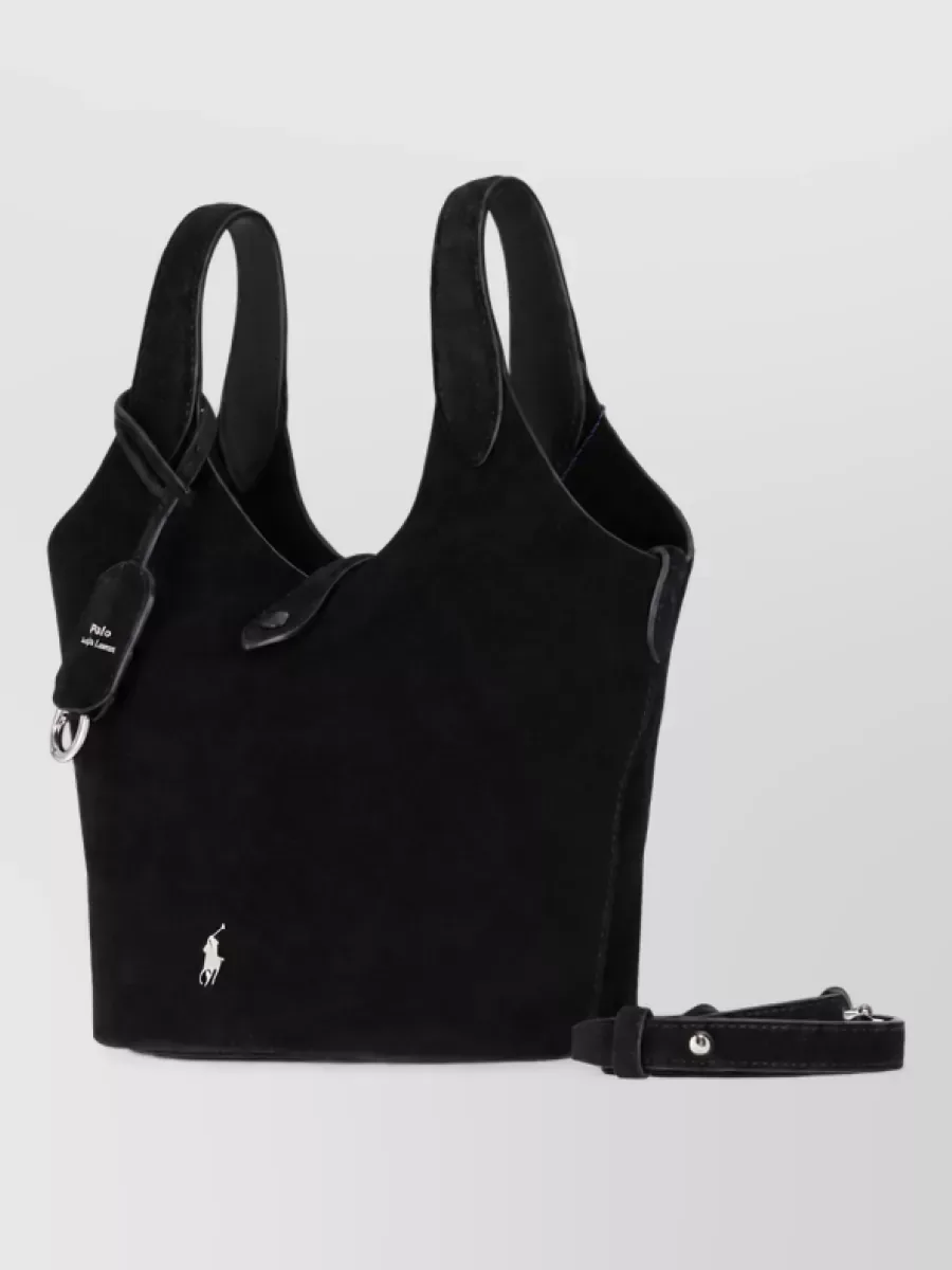 Ralph Lauren Leather Crossbody in nero, foto 3