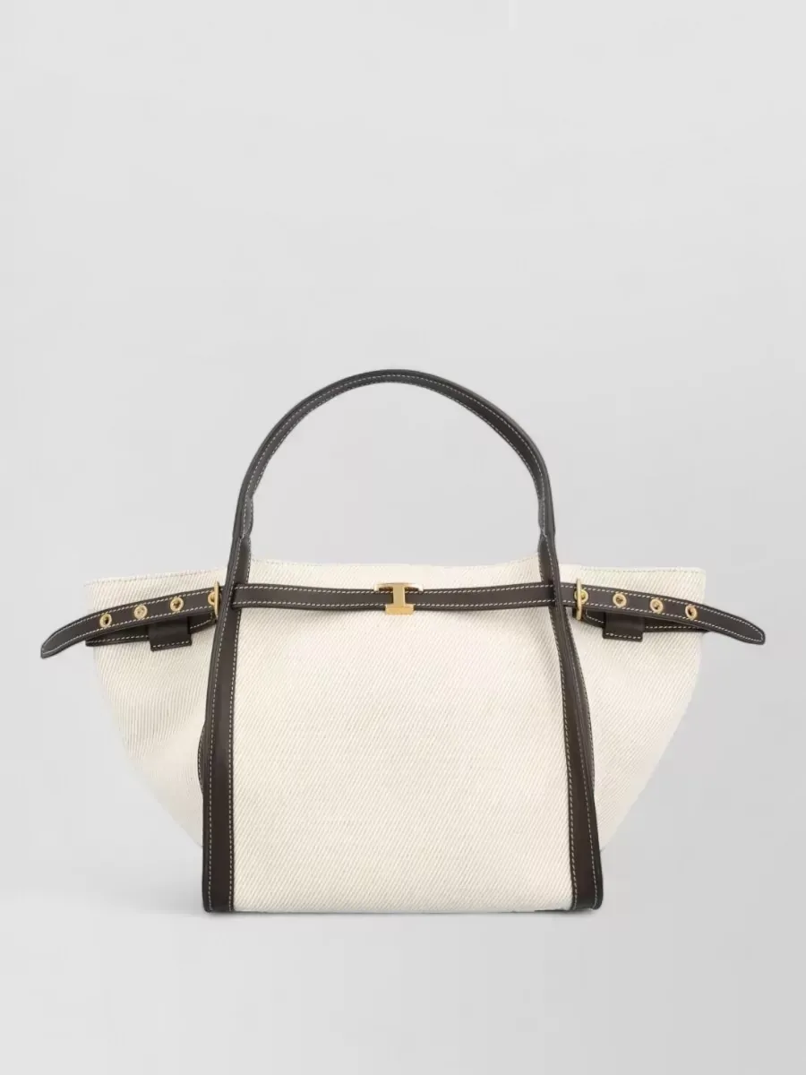 Borsa tote Tod's piccola in pelle di vitello bianca, foto 1