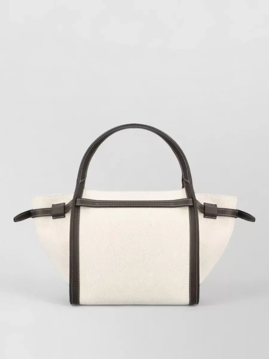 Borsa tote Tod's piccola in pelle di vitello bianca, foto 2