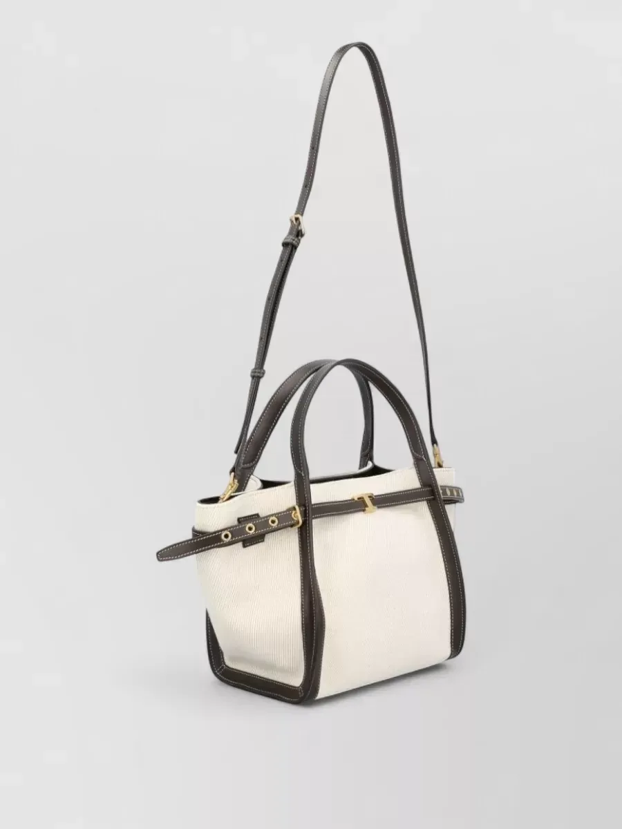 Borsa tote Tod's piccola in pelle di vitello bianca, foto 3