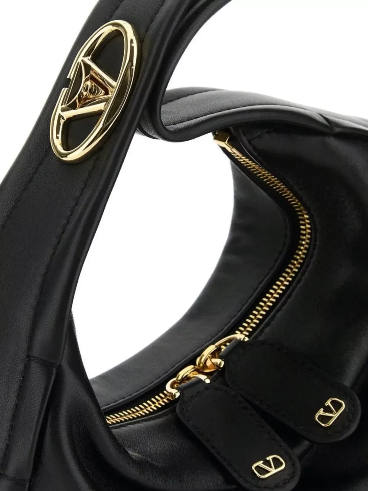Valentino Garavani Small VLogo Handle Shoulder Bag in Black, photo 4