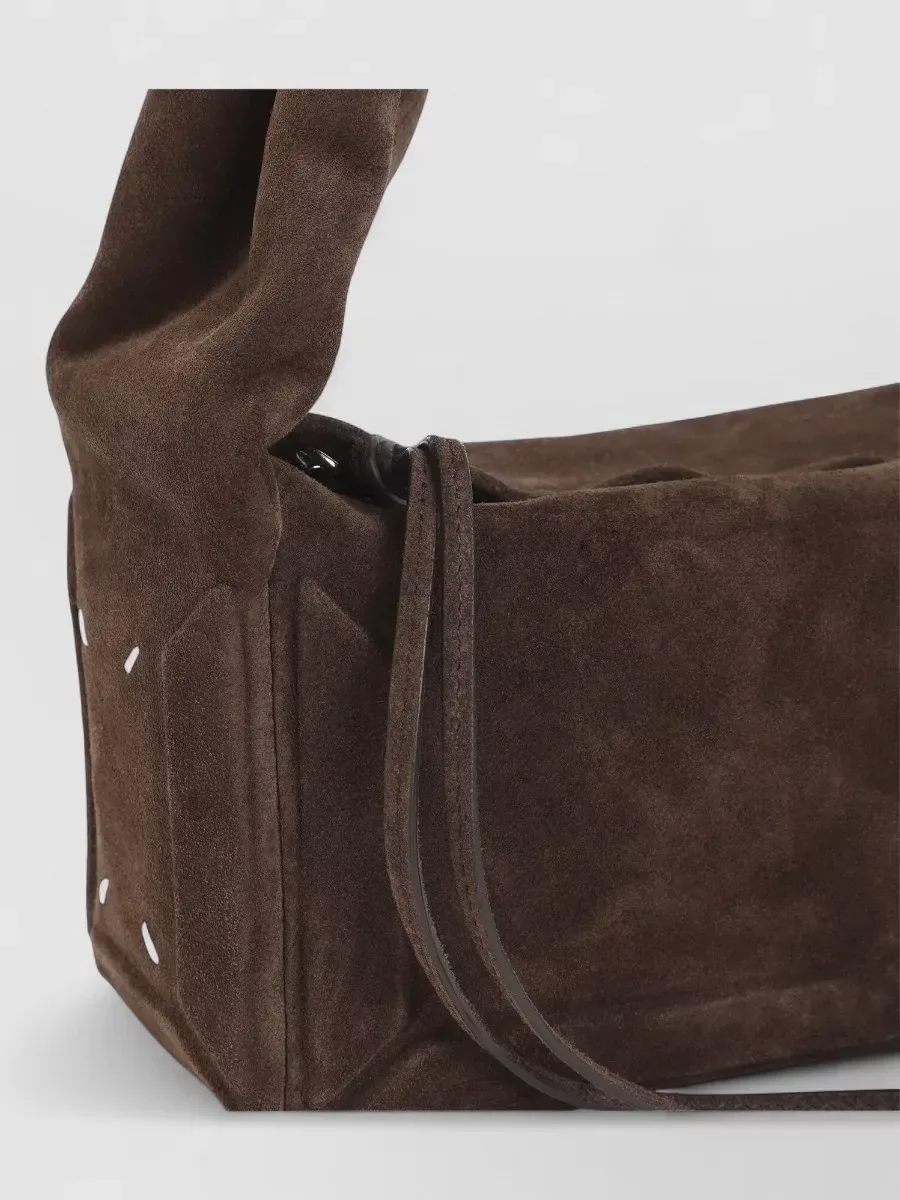 Maison Margiela Small Suede Tote in Braun, Foto 3