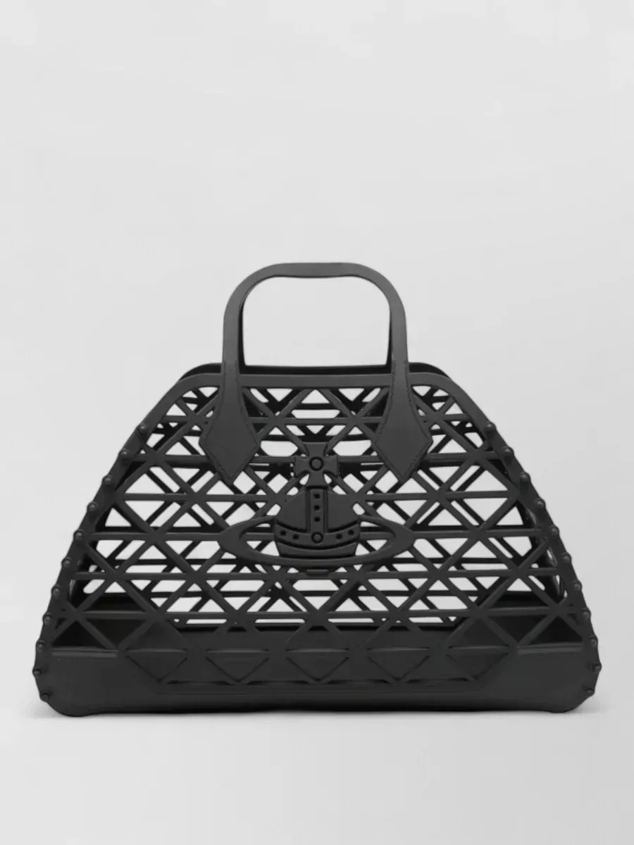 Cabas Vivienne Westwood Geometric Tote noir, photo 1