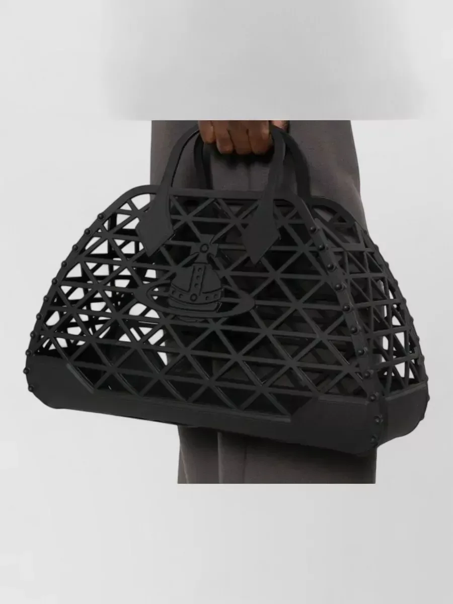 Cabas Vivienne Westwood Geometric Tote noir, photo 2
