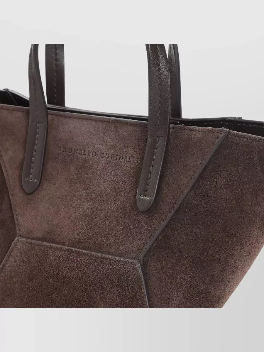 Brunello Cucinelli Leather Tote in Braun, Foto 3