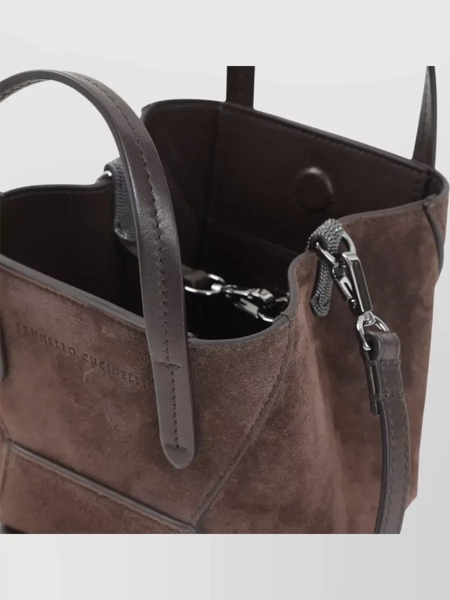 Brunello Cucinelli Leather Tote in Braun, Foto 4