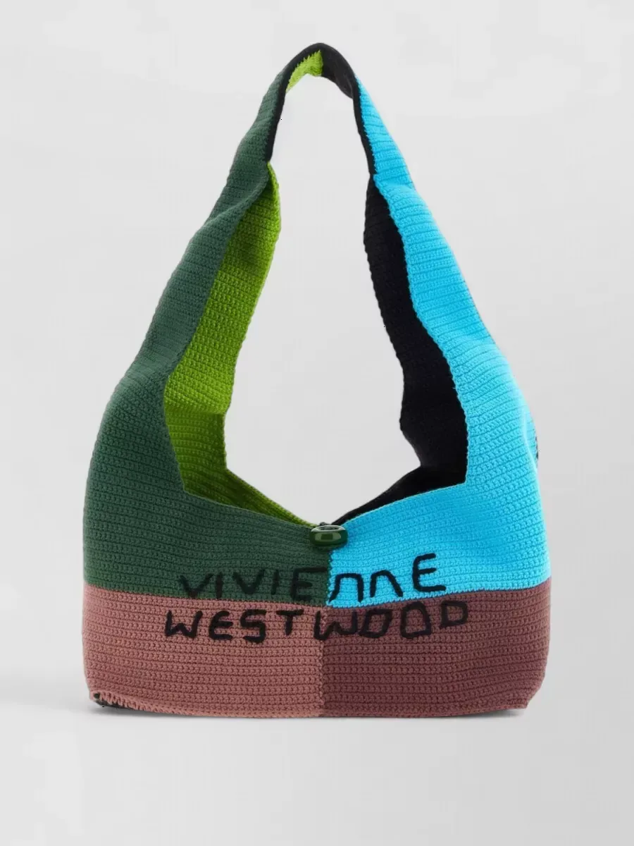 Borsa a spalla Vivienne Westwood Crochet in blu, foto 1