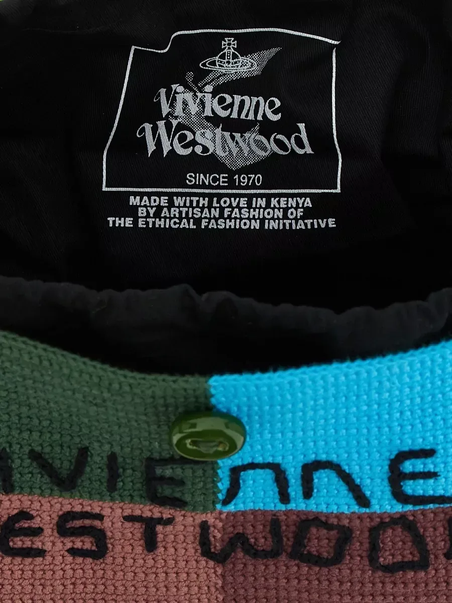 Borsa a spalla Vivienne Westwood Crochet in blu, foto 3