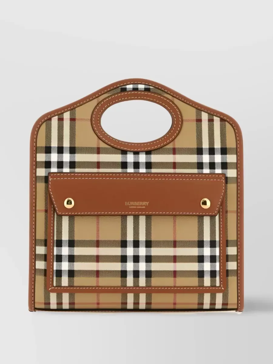 Borsa tote Burberry Pocket Mini in beige, foto 1