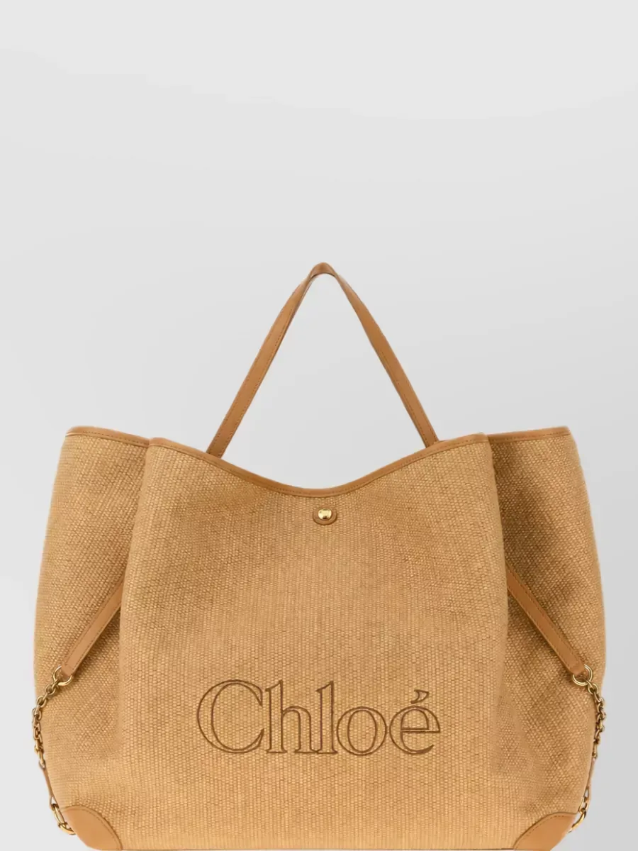 Chloé Raffia Tote in Sandbraun, Foto 1