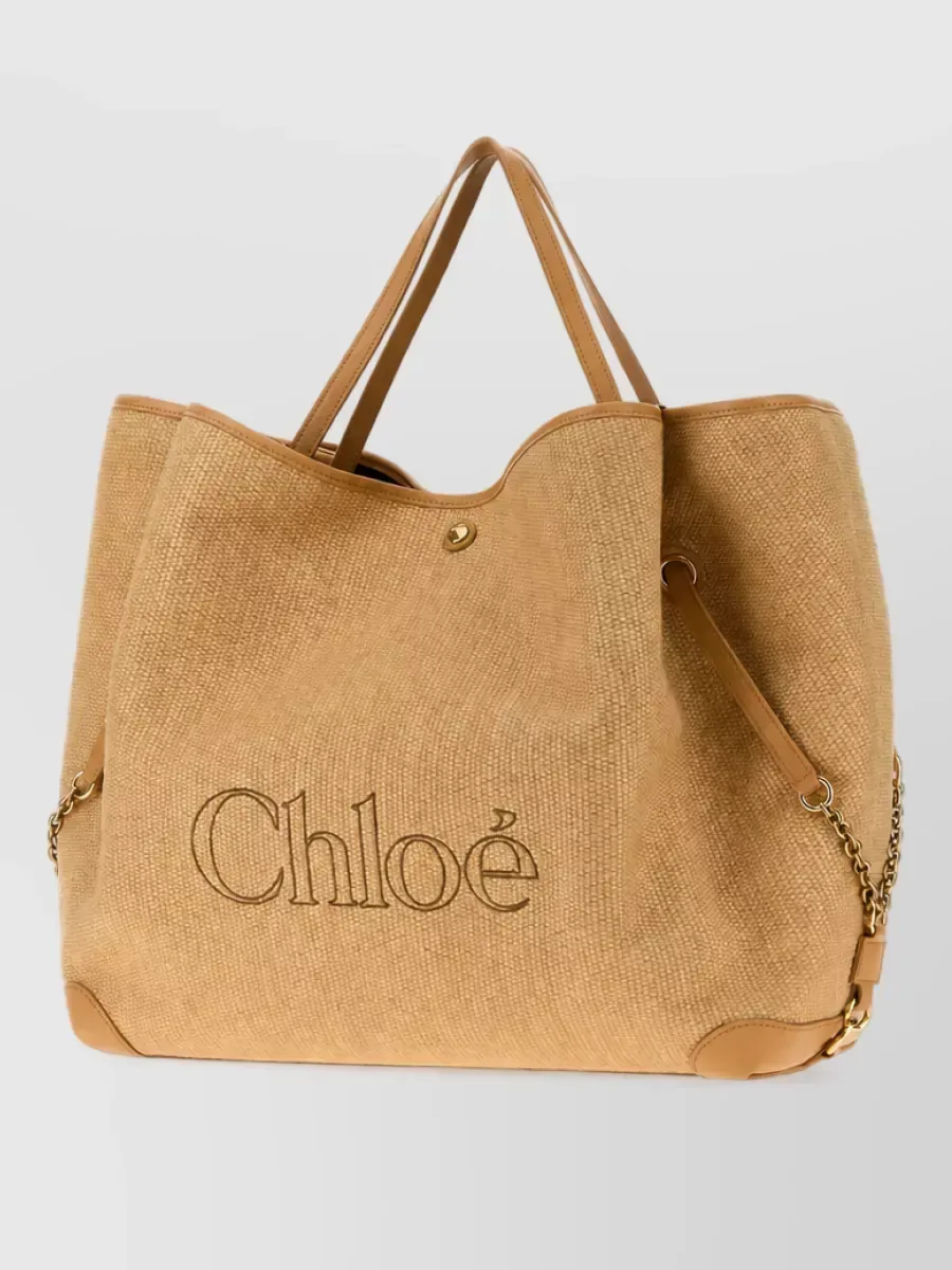 Chloé Raffia Tote in Sandbraun, Foto 2