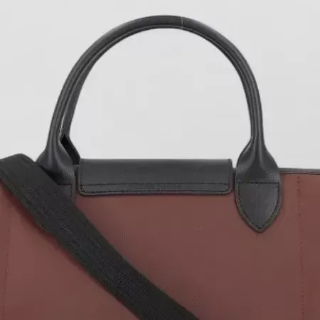 Longchamp Small Tote marron, détail