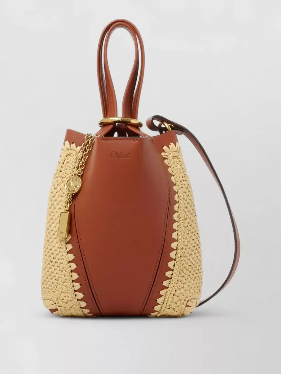 Borsa a secchiello Chloé Spin Small in marrone, foto 1