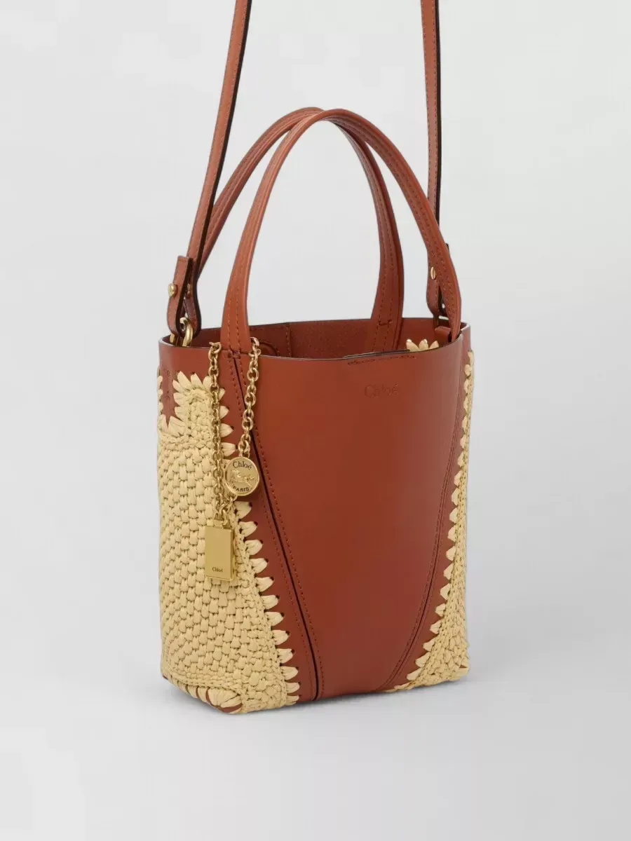 Borsa a secchiello Chloé Spin Small in marrone, foto 4