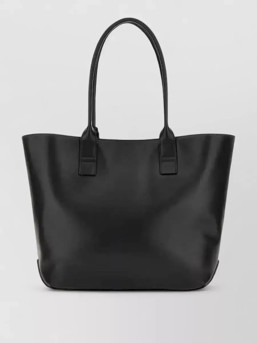 Hogan Medium Leather Tote in Schwarz, Foto 3