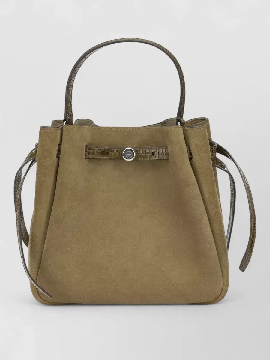 Borsa a secchiello Tory Burch Romy in beige, foto 1