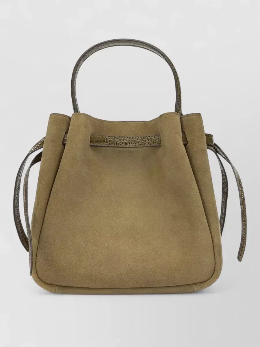Borsa a secchiello Tory Burch Romy in beige, foto 2