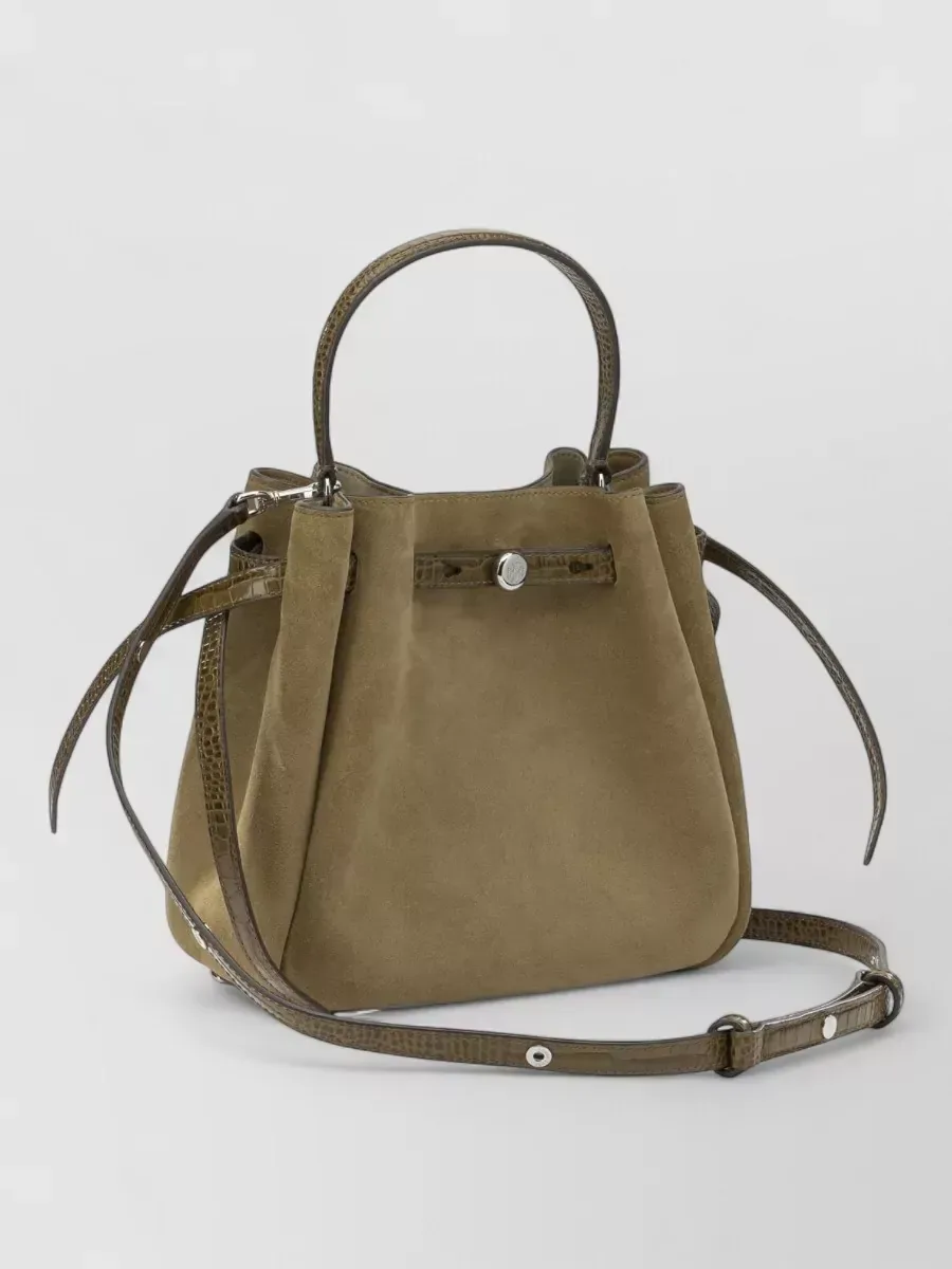 Borsa a secchiello Tory Burch Romy in beige, foto 3