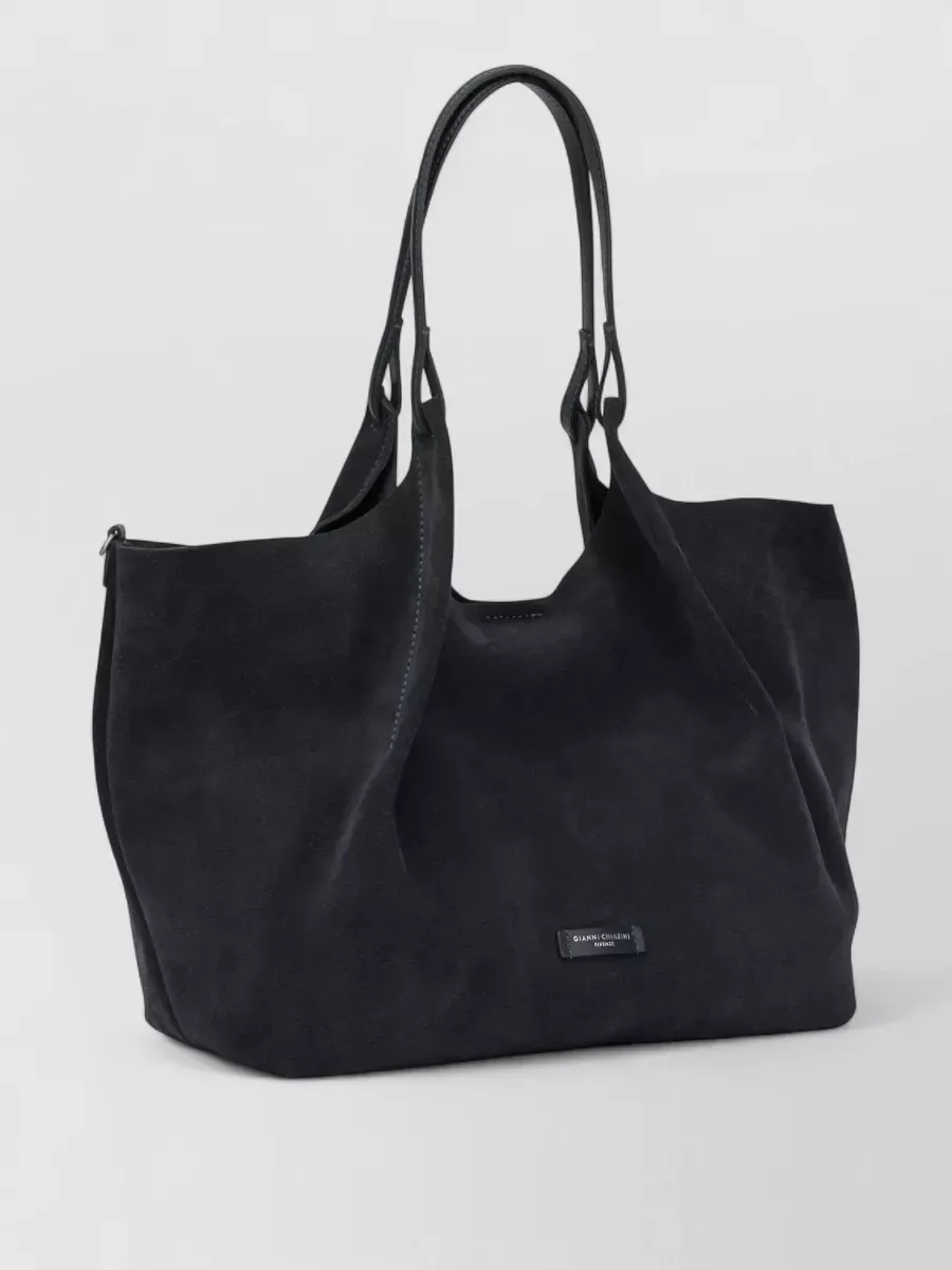 Gianni Chiarini Leather Tote باللون الكحلي، صورة 1