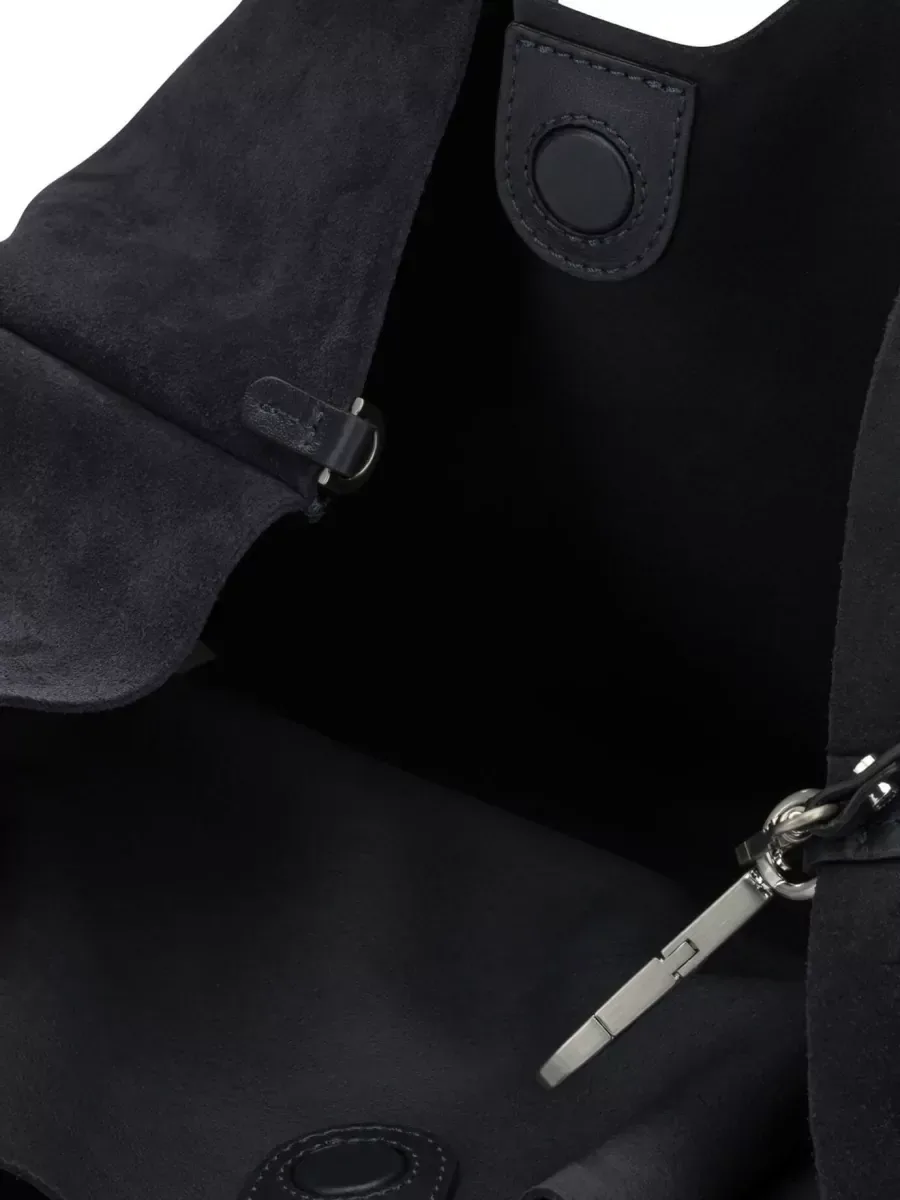 Gianni Chiarini Leather Tote باللون الكحلي، صورة 4
