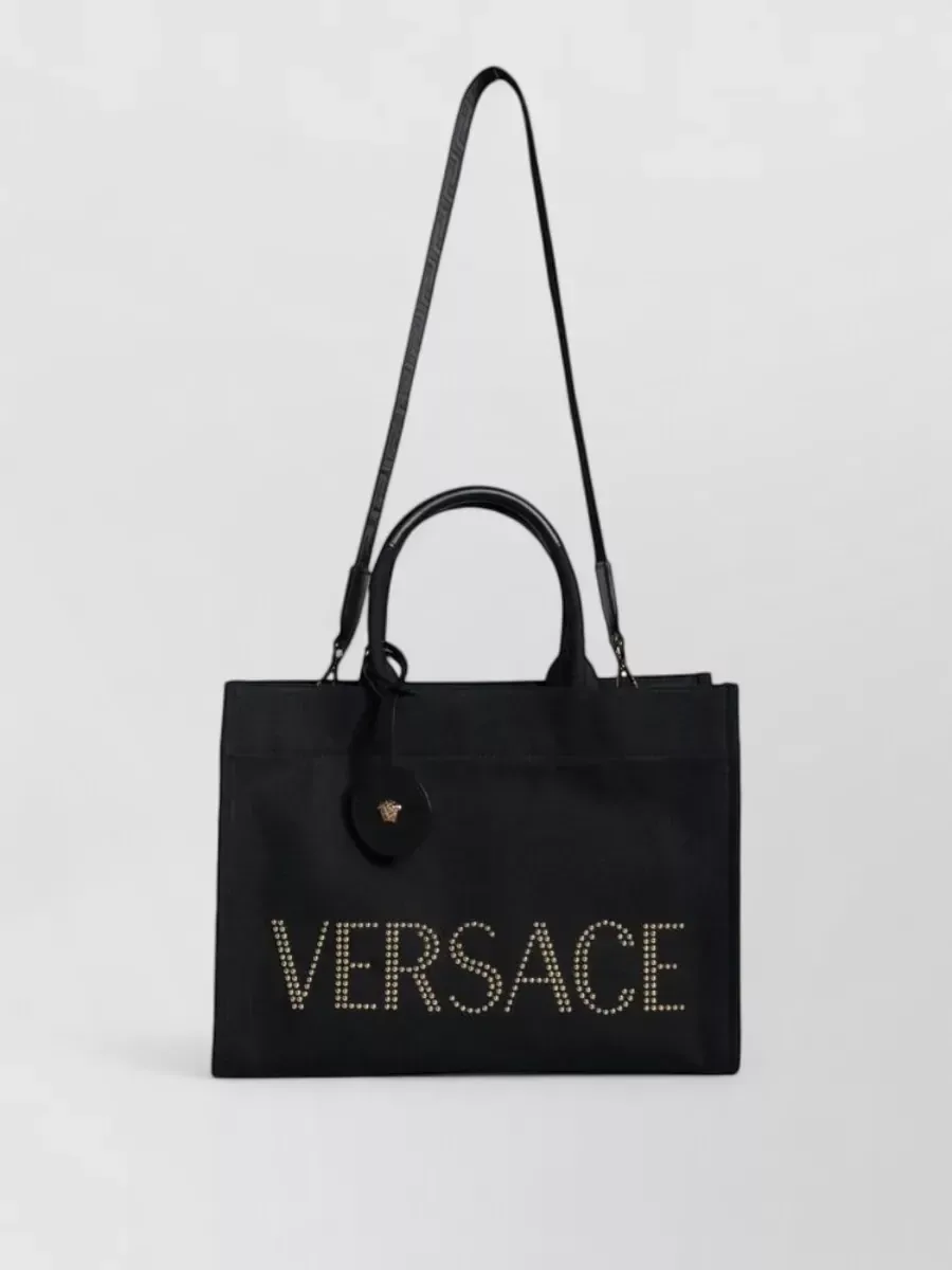 Versace Wool and Cashmere Tote in Black, photo 1