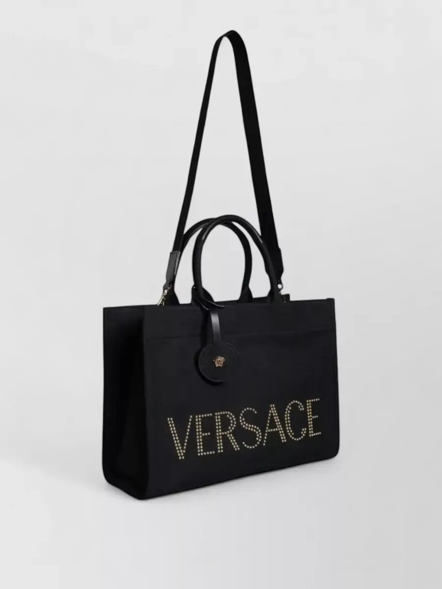 Versace Wool and Cashmere Tote in Black, photo 2