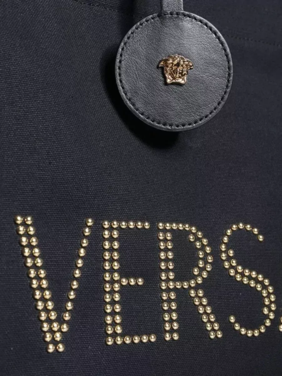 Versace Wool and Cashmere Tote in Black, photo 3