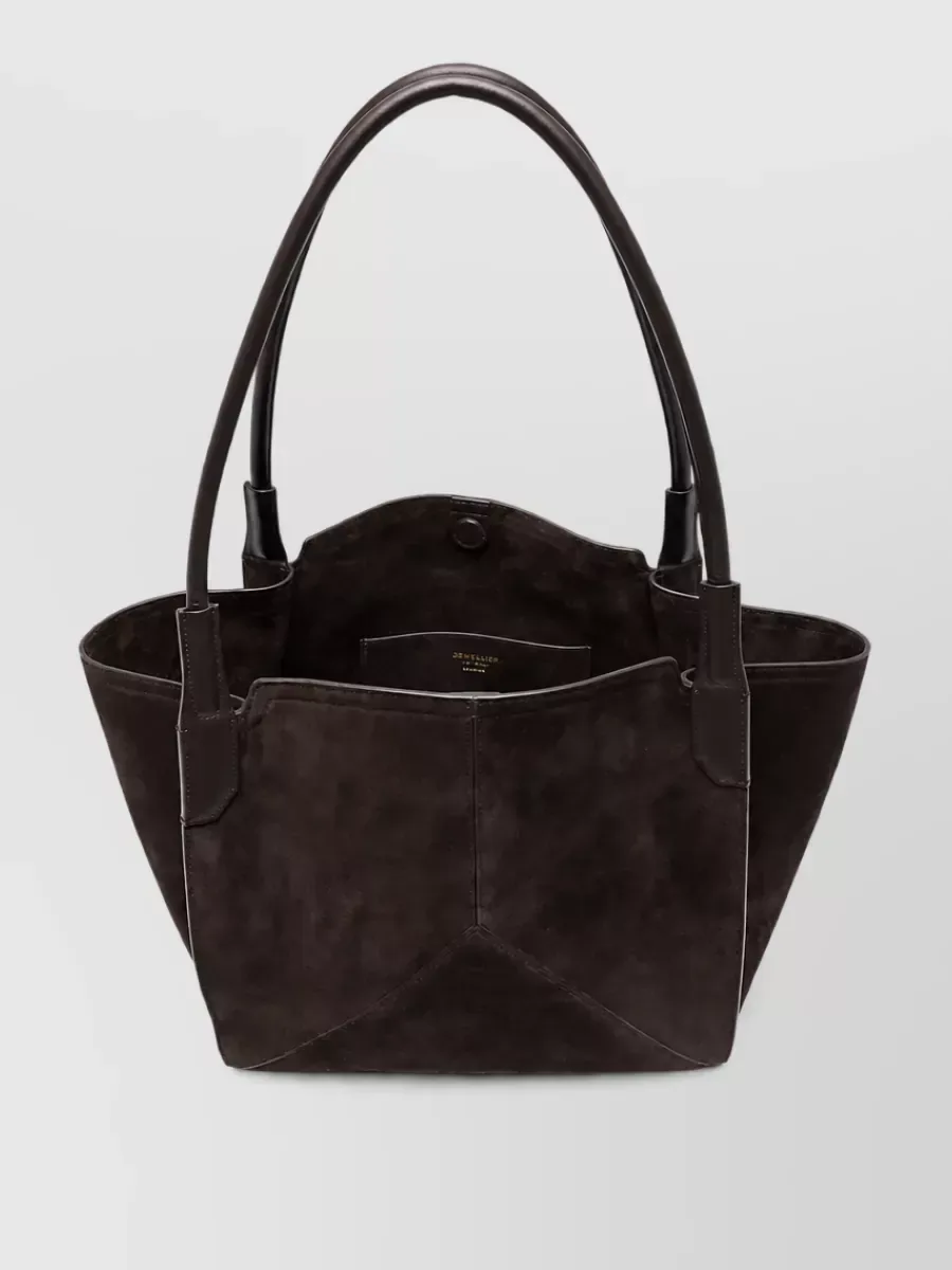 Borsa tote Victoria Beckham Victoria a pannelli marrone, foto 2
