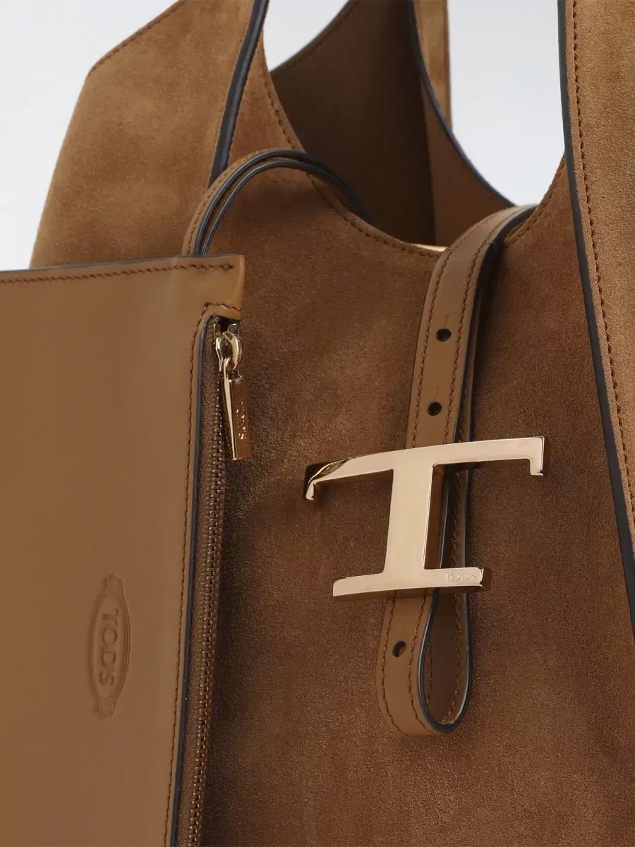 Сумка-тоут Tod's T Timeless Small Tote коричневого цвета, фото 2