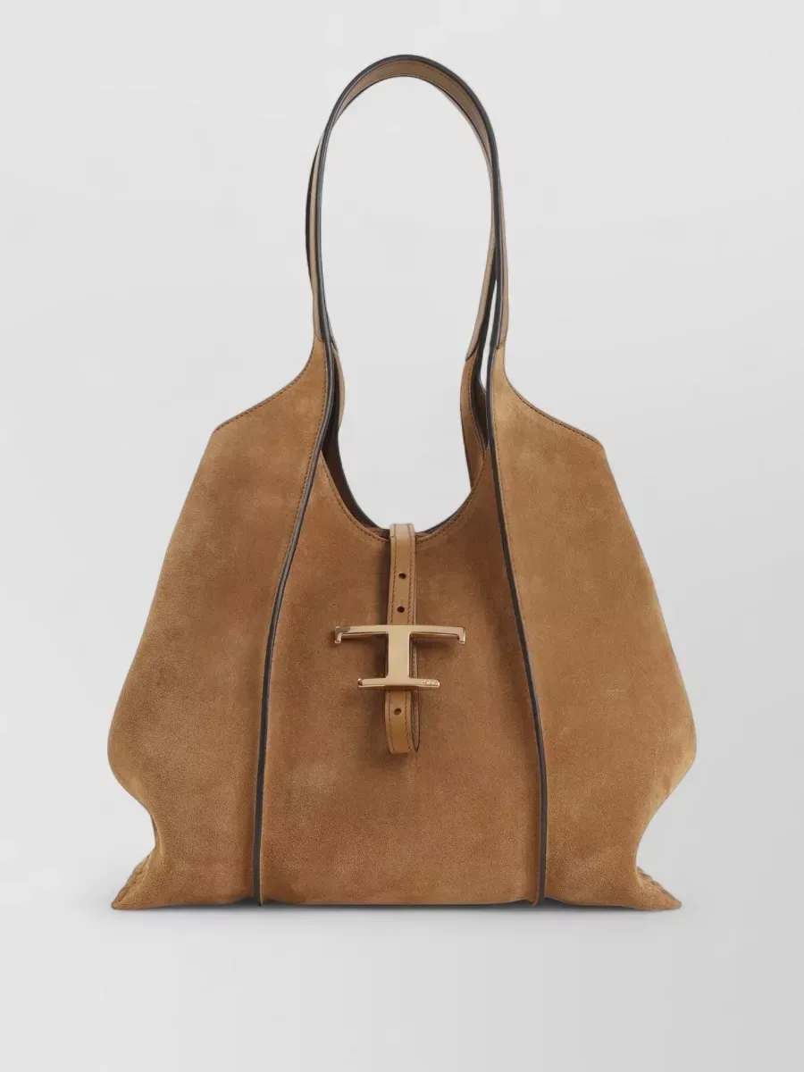 Сумка-тоут Tod's T Timeless Small Tote коричневого цвета, фото 4