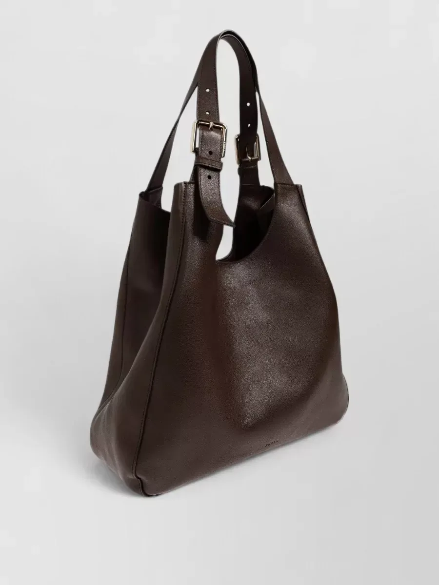 Furla Leather Tote in Marrone, foto 4
