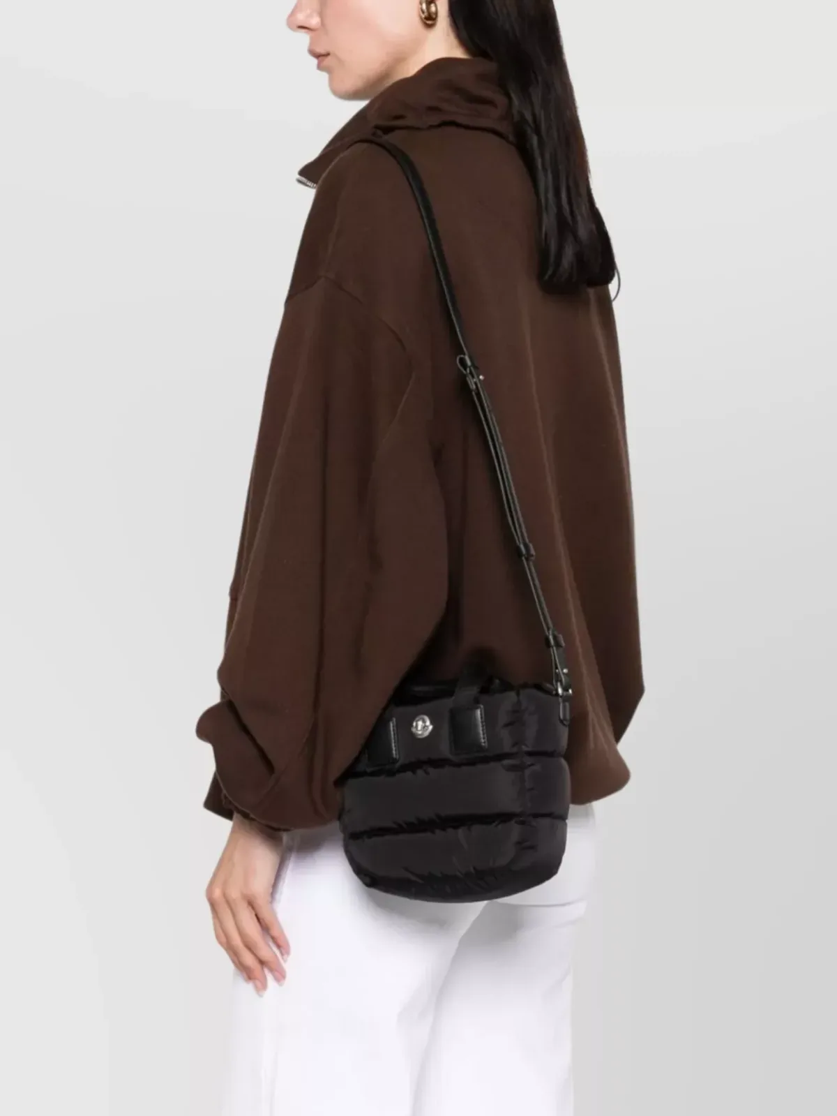 Mala tote Moncler Caradoc Micro em Preto, foto 2