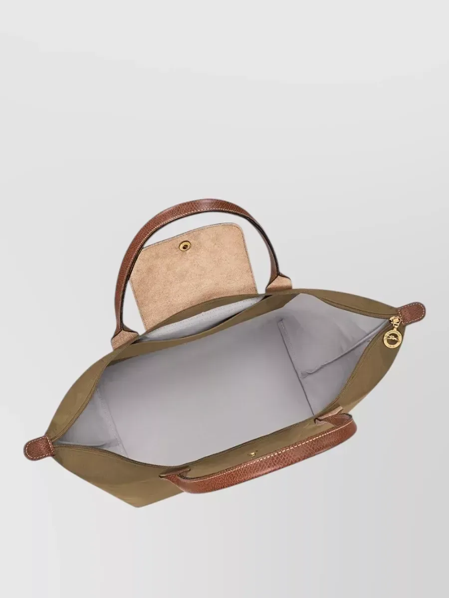 Longchamp Foldable Nylon Tote in Olive, photo 3