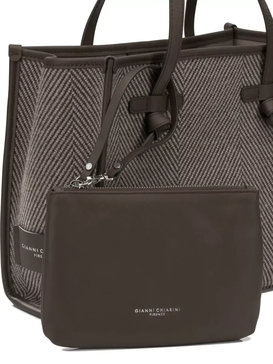 Sac cabas Gianni Chiarini à chevrons marron, photo 4
