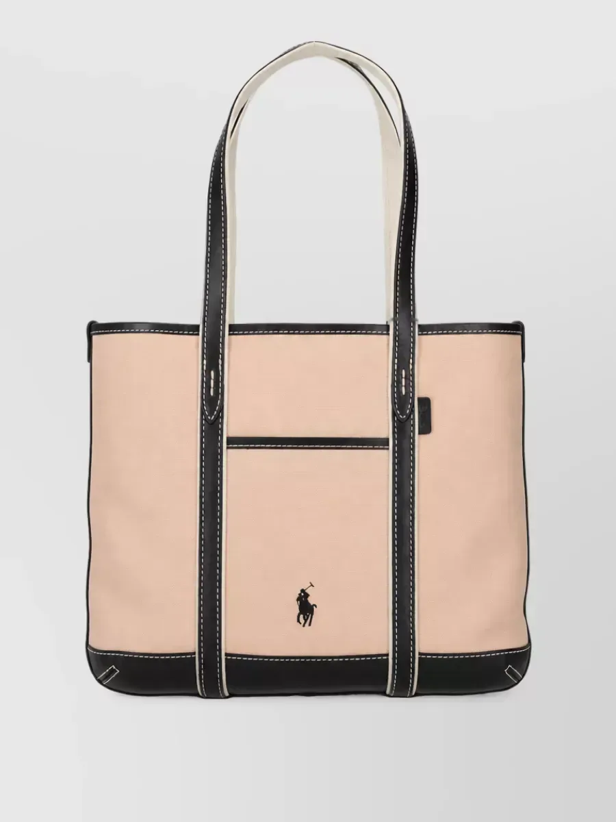 Ralph Lauren kleine Canvas Tote in Beige, Foto 1