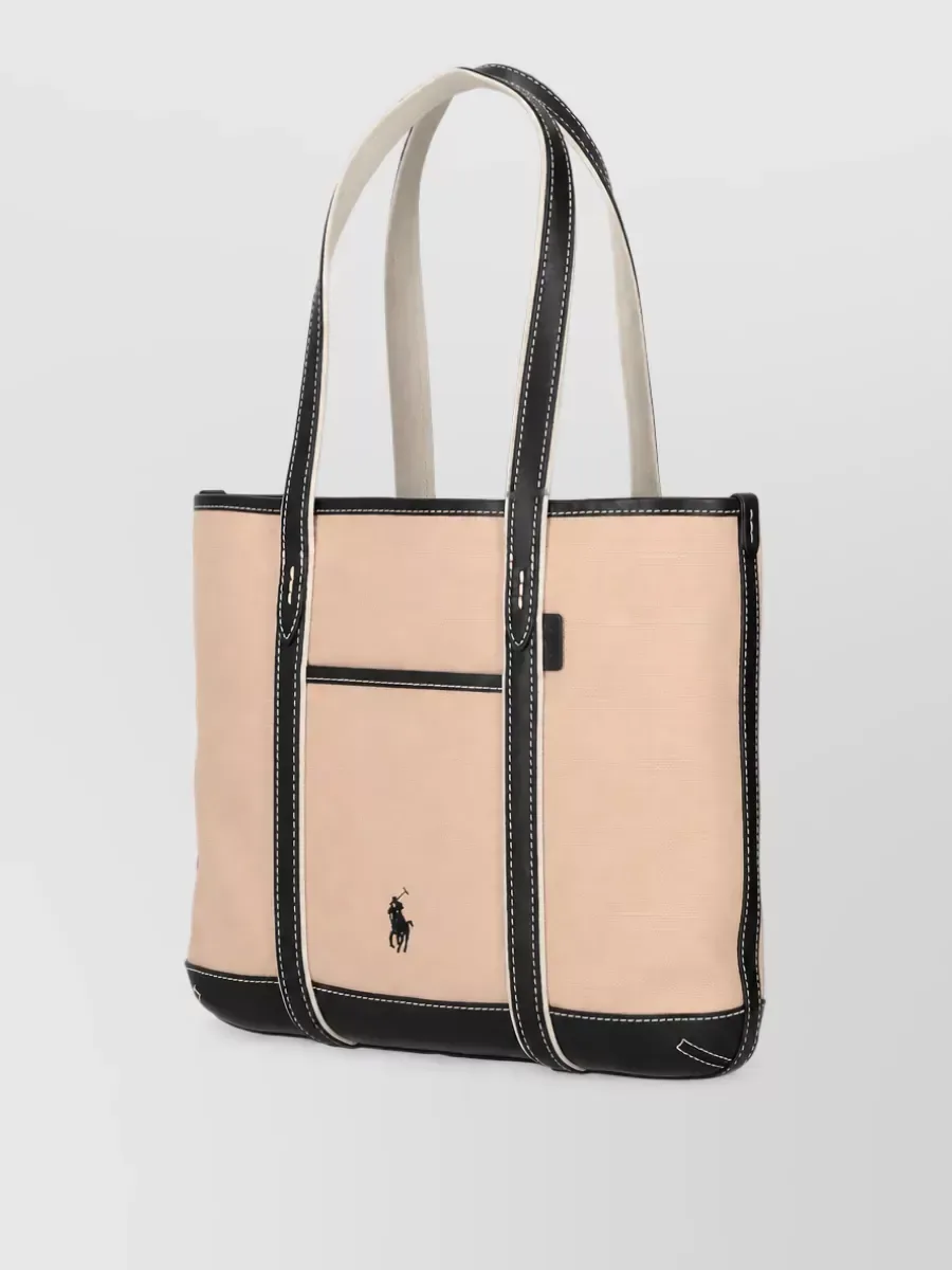 Ralph Lauren kleine Canvas Tote in Beige, Foto 4