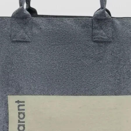 Cabas Isabel Marant Yenky gris, détail