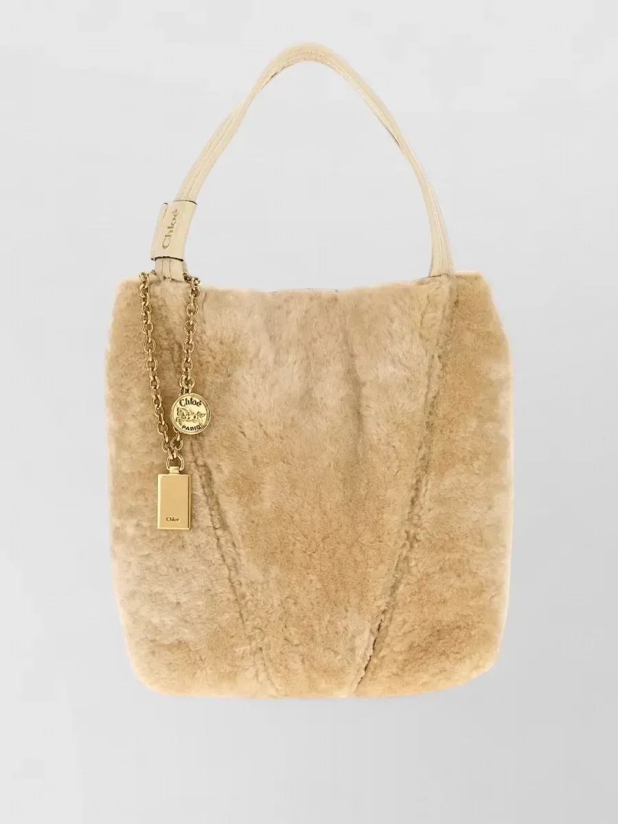 Borsa tote Chloé Spin beige, foto 1