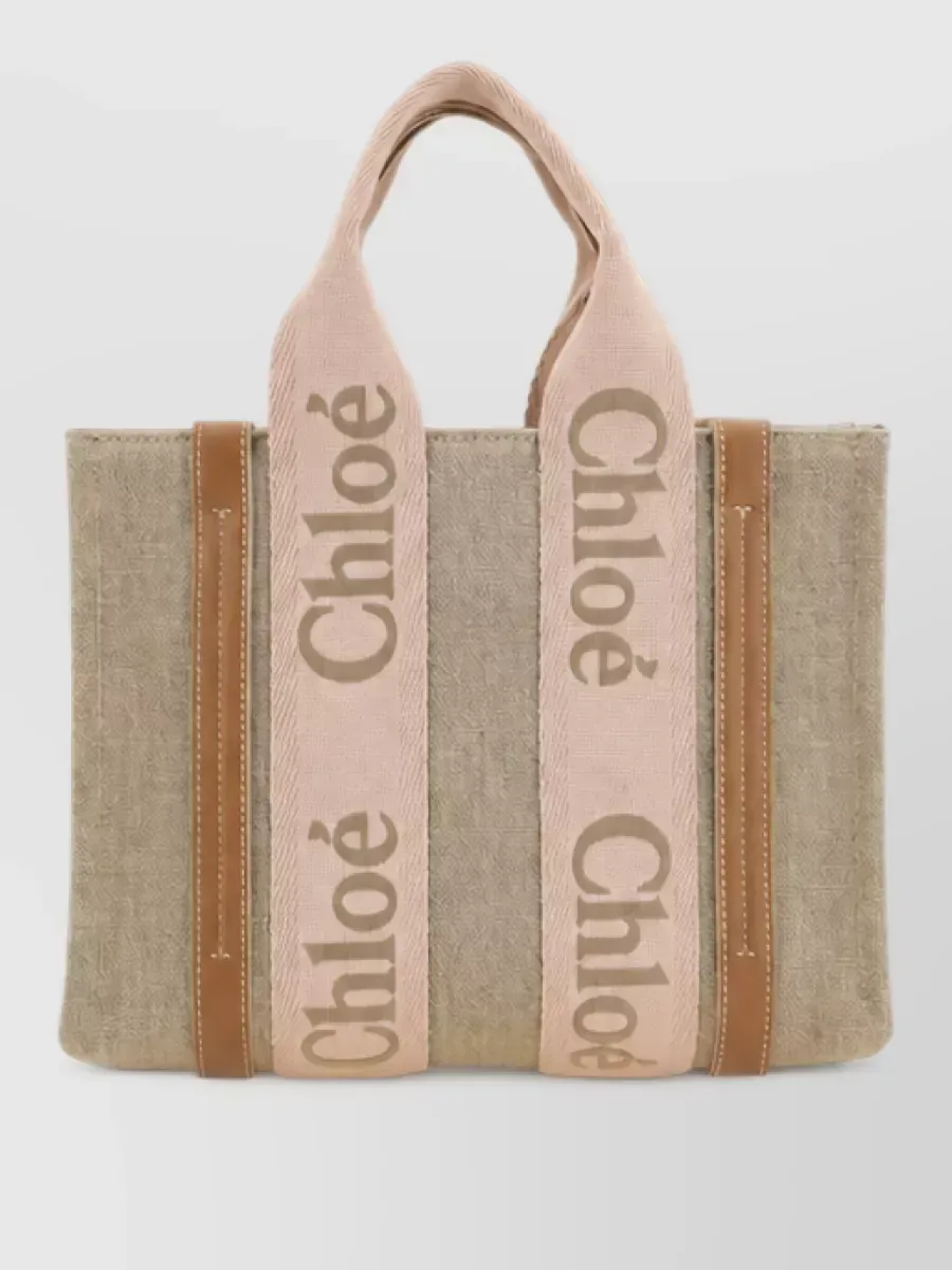 Cabas Chloé Woody Medium beige, photo 1