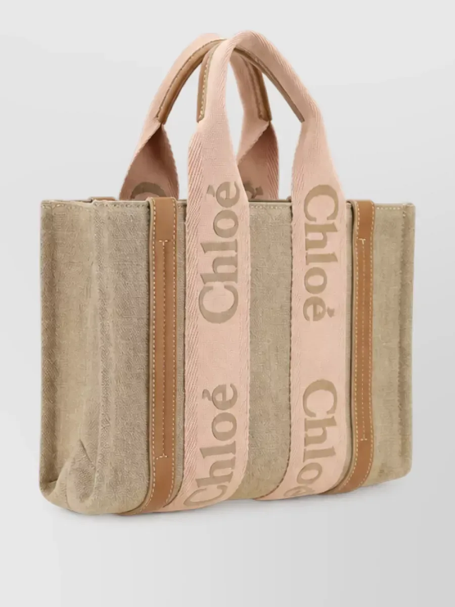Cabas Chloé Woody Medium beige, photo 3