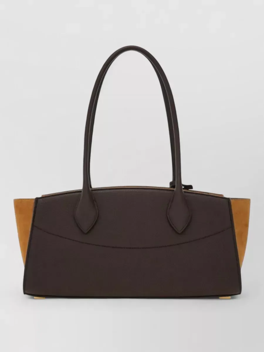 Borsa tote Ferragamo strutturata marrone, foto 2