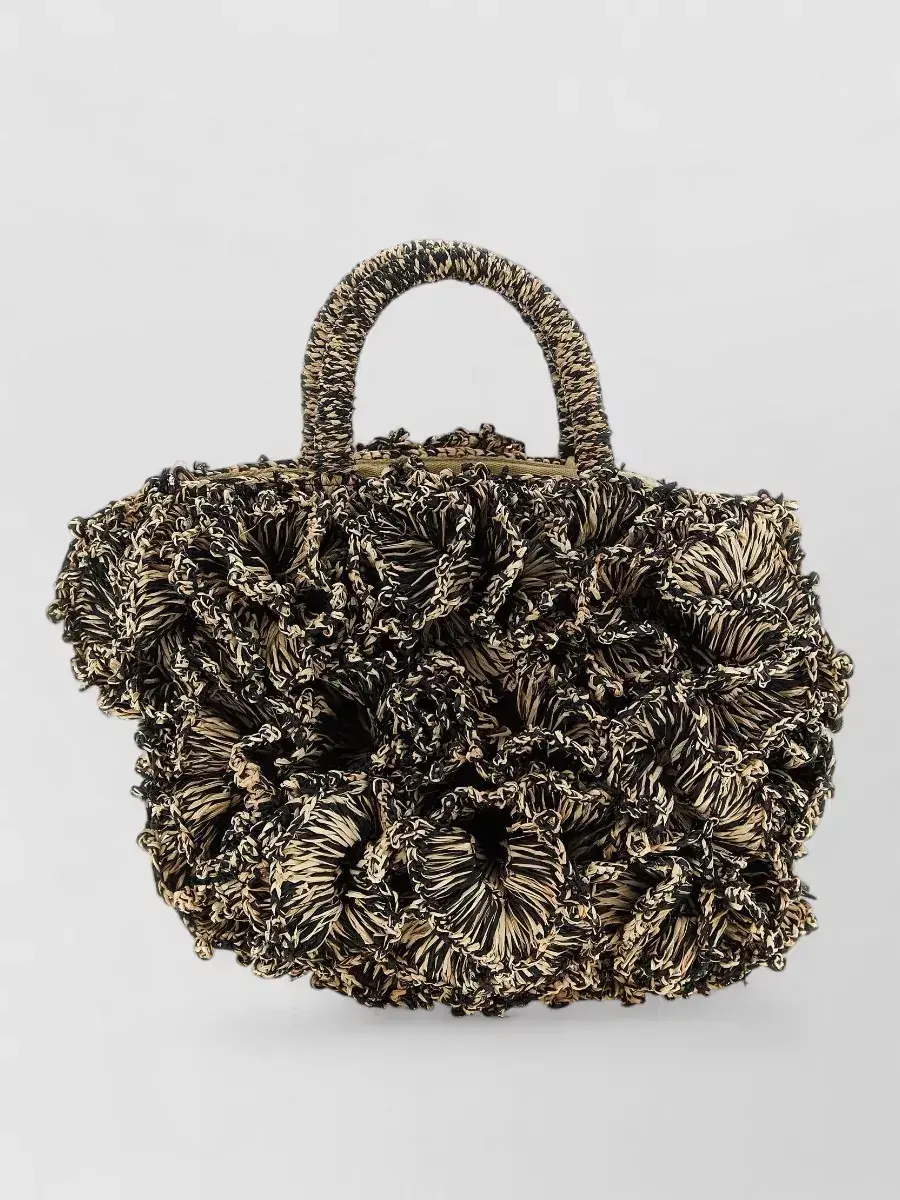 Bolso tote de rafia Ibeliv en negro, foto 2