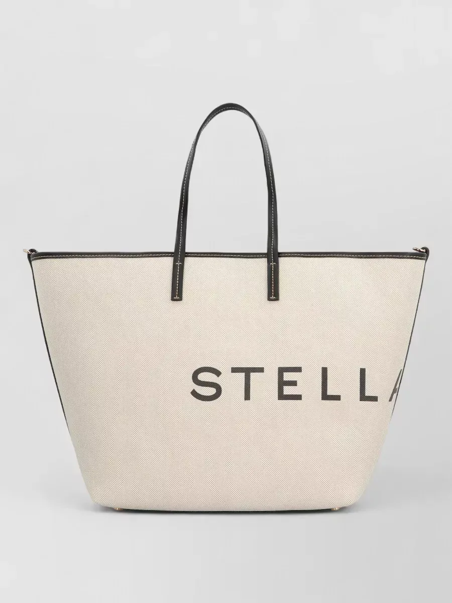 Sac cabas en toile Stella McCartney en beige, photo 3