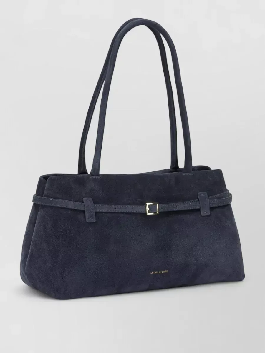Manu Atelier Medium Tote in Marineblau, Foto 3