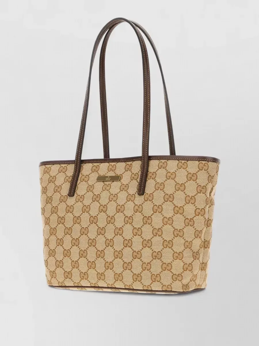 Gucci Logo Tote in Beige, Foto 3