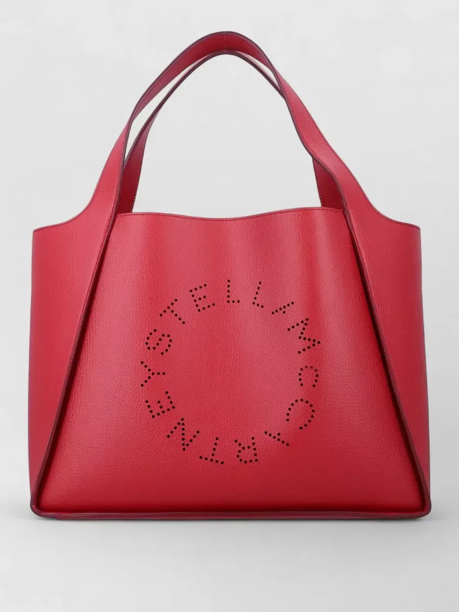 Cabas Stella McCartney Stella Logo en cuir végane rouge, photo 1